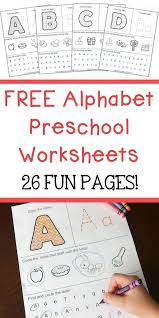 Free Alphabet Preschool Printable Worksheets To Learn The Alphabet Alphabet Worksheets Preschool Preschool Learning Activities Alphabet Preschool