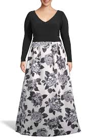 Xscape Floral Print Evening Gown Plus Size Nordstrom Rack