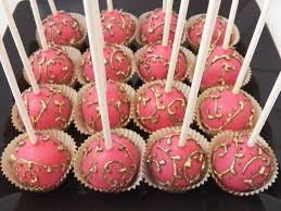 Fuchsia With Golden Henna Cake Pops By Www Chicagocakepops Com Cake Pops Special Occasion Cakes Henna Cake