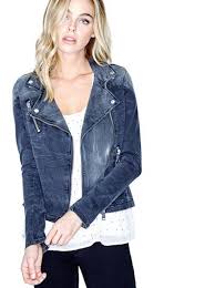 Slim Denim Biker Jacket In Aged Black Wash At Guess Denim Biker Jacket Biker Dress Denim Women