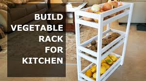 Since the racks hang near the kitchen island, their contents are always close at hand for cooking. Build A Vegetable Rack For Kitchen Youtube