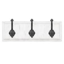 When i distress a project, i like to paint in two steps: 5x15 Distressed White Wood Metal 3 Rustic Wall Hooks At Home
