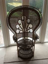 Vintage 1970s Emmanuelle Style Peacock Chair Ebay