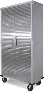 If installing cabinets figure into your garage organization plans, you have options. Amazon Com Seville Classics Cabinet Storage 36 W X 18 D Granite Gray Furniture Decor