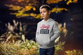 Boy Hoodie Mock Up In Apparel Mockups On Yellow Images Creative Store