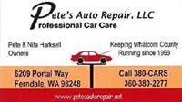 Diesel gelled up and was needing to get fuel filter replaced. Pete S Auto Repair Automotive Mechanical Repair Ferndale Chamber Of Commerce