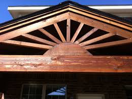 Patio Cover Sunburst Design Covered Patio House Exterior Patio