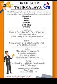 Update loker di banggai bulan ini untuk anda yang membutuhkan info lowongan pekerjaan terkini untuk wilayah. Lowongan Kerja Tasikmalaya Facebook