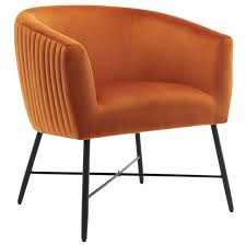 Home tub chair covers floral elastic armchair single sofa chair cover slipcover. Gwent Burnt Orange Velvet Quilted Back Tub Chair Velvet Tub Chair