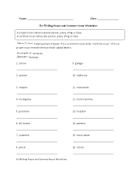 English as a second language (esl) grade/level: Nouns Worksheets Proper And Common Nouns Worksheets