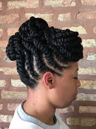 How would you describe this? Services Huetiful Salon Chicago Il 60616 Black Hair Salons Natural Hair Stylists Braided Updo Black Hair