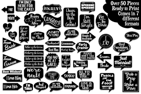 Buy today & save plus get free shipping offers on all party supplies at orientaltrading.com! Wedding Photo Booth Props Svg Cut Files And Clipart Png By Shannon Keyser Thehungryjpeg Com