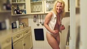 Hot Blonde Amateur MILF Photographed in Her Kitchen by FapHouse