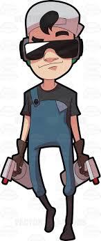 A Cool Male Pest Exterminator Black Shirt Blue Jumper Cool Stuff