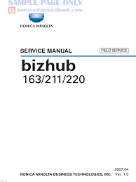 Konica minolta bizhub 211 printer driver download. Konica Minolta Bizhub 163 211 220 Service Manual Free Pdf Image Scanner Fax
