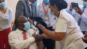 Ramaphosa, who currently chairs the african union, said african countries wanted access to vaccines as quickly as other nations. A Joke A Jab South Africa Starts Vaccinating With Leader Wbma