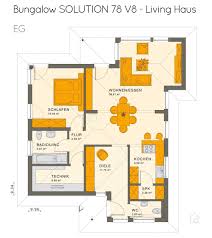 Bungalow Haus Grundriss Modern Mit Walmdach Architektur Erker Mit Uberdachter Terrasse 2 Zimmer Ca 80 Qm E Grundriss Bungalow Living Haus Winkelbungalow