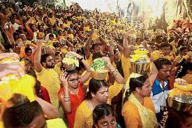 The devotees were taking bath at the river, preparing their worship acts of penance to lord murugan. Thaipusam Celebration At Batu Caves Went On Smoothly The Star