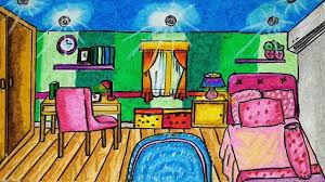 Belajar mewarnai dengan crayon untuk tk ayo belajar mewarnai dengan crayon atau oil pastel bersama kak salsa. Cara Menggambar Dan Mewarnai Interior Rumah Kamar Tidur Dengan Gradasi Warna Crayon Oil Pastel Youtube