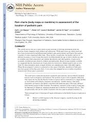 Pdf Pain Charts Body Maps Or Manikins In Assessment Of