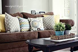 Mixing Throw Pillows House By Hoff Brown Couch Living Room Couches Living Room Brown Sofa Living Room