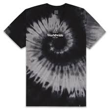 Black And White Tie Dye T Shirt Worldwide Triple Triangle Tiedye Tee Tie Dye Tie Dye Designs Tie Dye Patterns