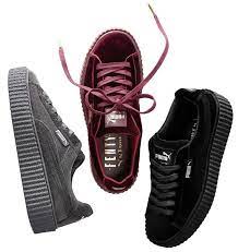 Puma X Rihanna Creepers Velvet Fenty Burgundy 364466 Ayakkabilar Parlak Ayakkabi Kadin Ayakkabilari