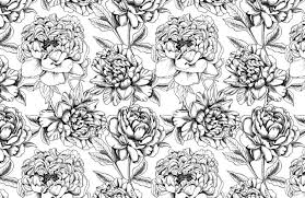 Floral wallpaper murals from anewall can transform your home. Illustrated Floral Coloring In Wallpaper Mural Hovia