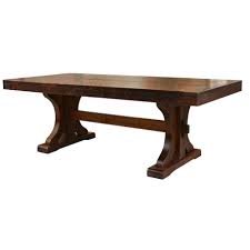 This table will add rustic charm to any cabin, lodge. Rustic Carlisle Trestle Table Prestige Solid Wood Furniture Port Coquitlam Bc