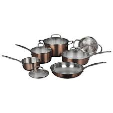 This cookware set is made of brilliant stainless steel with classic looks and professional performance. Cuisinart 10 Piece Stainless Steel Cookware Set Stainless Steel Copper Best Buy Canada