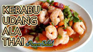 Makanan khas thailand terkenal pedas asam menyengat. Kerabu Udang Ala Thai Mudah Dan Ringkas Prawn Salad Youtube
