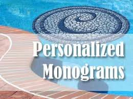 Personalized Swimming Pool Monogram Looks Like Real Mosaic Tile They Re Super Affordable Too Www Poolmats Net Pool Life Pool Accessories Pool Art