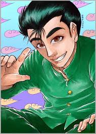 Yusuke and Botan anime art with Afro anime twist