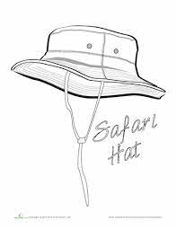 Safari Hat Worksheet Education Com Safari Hat Coloring Pages Safari