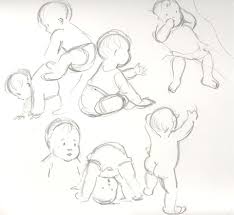 Baby Sketches By Charlie Meyer Http Www Charlottemeyer Moonfruit Co Uk Baby Sketch Baby Drawing Drawing Reference