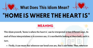 This submission is currently being researched and evaluated. Home Is Where The Heart Is How Do You Define This Interesting Idiom Phrase Esl Forums
