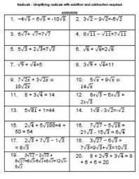 Worksheets are adding subtracting multiplying radicals, operations with radicals radical equations date period, radical workshop index or root radicand, simplifying radical expressions date period, simplifying radical expressions, exponent and radical rules day 20, radical equations 1. Radicals Simplifying Radicals With Mult Div Workshee Simplifying Radicals Simplifying Expressions Simplifying Radical Expressions