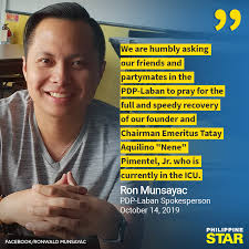It has its roots from two different oppositionist groups against mr. Philippine Star Just In Pdp Laban Spokesperson Ron Facebook