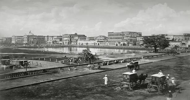 Old Calcutta view in 1833 on Chowringhee Road