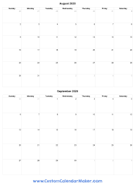 Printable calendar templates 2020 free word & pdf get the fully printable calendar 2020 here in our article and plan your whole 2020 in advance. August And September 2020 Printable Calendar Template