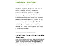 Zur sicheren anwendung auf geschädigter haut und offenen wunden wird er sterilisiert. Manuka Honig Bei Kieferhohlenentzundungen Naturheilpraxis Heidi Klien