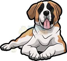 Black And White St Bernard Clipart A Friendly St Bernard Dog Taking A Break St Bernard Dogs Bernard Dog St Bernard