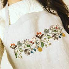 utakoさんはinstagramを利用しています tuki tuki12さんのまねして ੭ ੭ 無印のリネンエプロンに刺繍しました 10色の種模様かわいいです ﾟஐ 樋口愉美子 無印良品 三國万里子 刺繍 図案 エプロン リネンエプロン