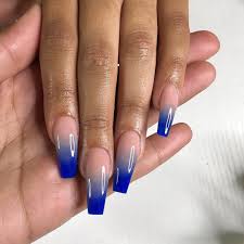 Black And Blue Ombre Stiletto Nails Nailsbyjohenly On Instagram Royal Blue Ombre Nailsbyjohenly Nails Nailfie Nails Blue Acrylic Nails Blue Ombre Nails Royal Blue Nails Designs