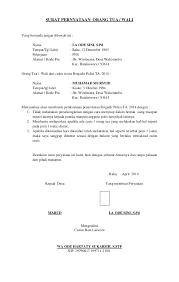 Surat pernyataan bersedia menjaga dan mengikuti aturan yang berlaku di perusahaan saat melangsungkan kegiatan pkl. Surat Ijin Orang Tua Cute766
