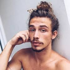 How To Do A Man Bun With Short Curly Hair Easy Messy And Curly Bun Long Hair Styles Men Man Bun Curly Hair Long Curly Hair Men