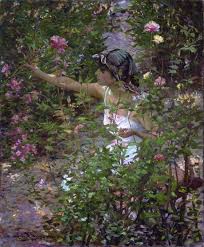 Allan R Banks Amidst The Roses Figure Painter Art Art Masters