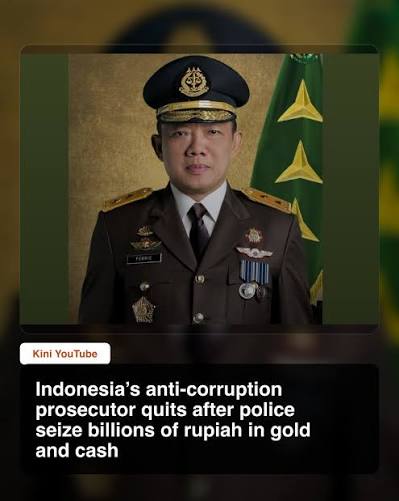 Kini - JAKARTA, July 11 — Indonesia's top prosecutor Febrie Adriansyah handling special crimes has resigned as police investigate a sprawling corruption probe involving seizures of gold bullion, cash and foreign currencies