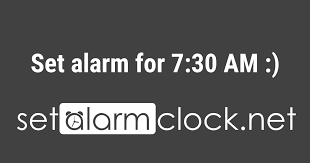 Set Alarm For 7 30 Am