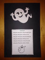 Preschool Ghost Craft And Fun Poem Encouraging Children To Sit Down Using Movement And Sil Halloween Preschool Ghost Crafts Preschool Halloween Theme Preschool